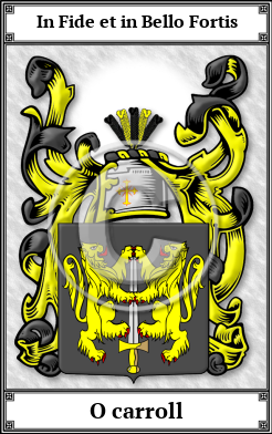 O carroll Family Crest Download (JPG)  Book Plated - 150 DPI